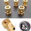 6mm Shaft Hexagon Motor Coupler Coupling wheel tyre mount brass